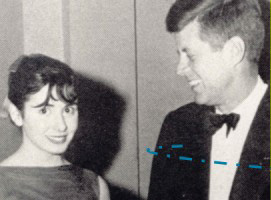 Nancy jako dziecko z prezydentem Johnem Fitzgeraldem Kennedym