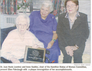 Pani Fairclough w domu spokojnej staro�ci pod koniec swego �ycia.