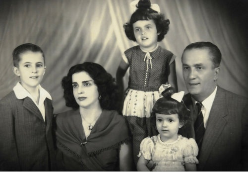 Dilma z rodzicami i rodzeństwem